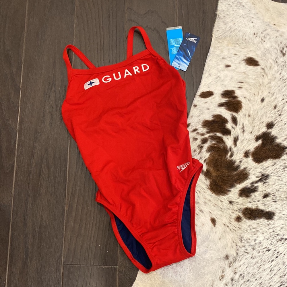 Speedo Lifeguard Flyback One Piece Swimsuit 34 Medium